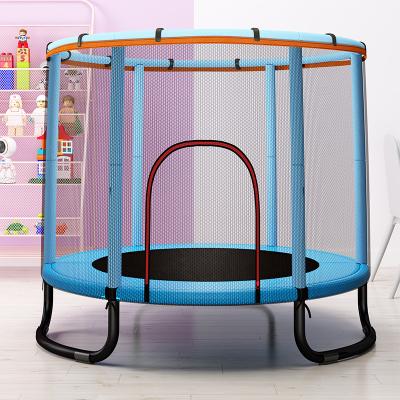 China Safe Children Trampoline  Parent-Child Interactive Game Fitness Trampoline with Safety Fence Kids Indoor Mini Trampoline for sale