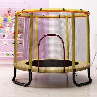 China Safe high quality indoor trampoline for kids / children jumping bed with safety net for sale