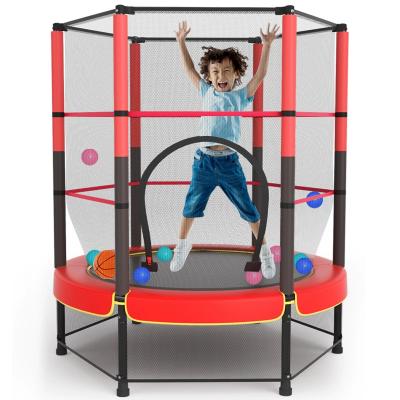 China With protective net Factory direct sales kidsTrampolines With Enclosures Safety Nets Outdoor Fitness Trampoline for sale