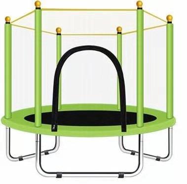 China Safe Factory direct wholesale kids trampoline 1.4 m U leg trampoline  one-piece jump cloth kids indoor trampoline for sale