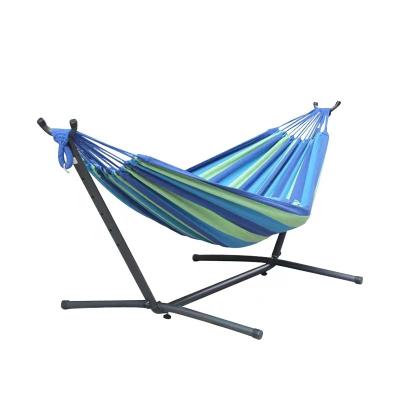 China Eco-friendly Polyester Portable Steel Portable Hammock swing chair stand with Stand for Outdoor Use for sale