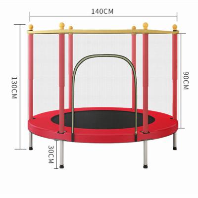 China With protective net factory direct 1.4 m round  kids trampoline with cotton protective on sale for sale