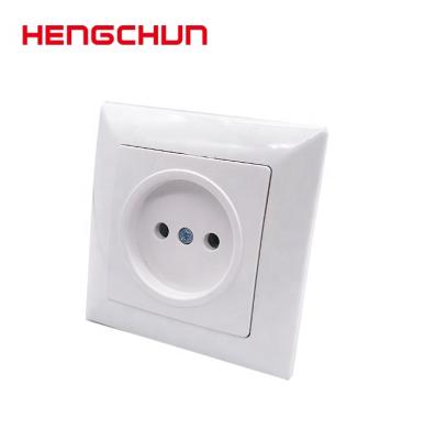 China EU ABS PC Zhejiang 2 Pin Socket Wall Outlet Switch Residential / Multi-Purpose Socket for sale