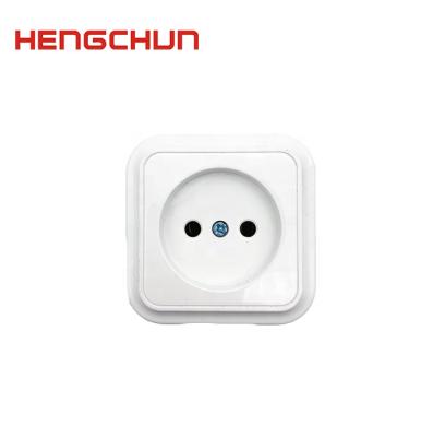 China 2019 Cheap 2 Pin ABS European Switch Big Without Earth Wall Socket D-03 for sale