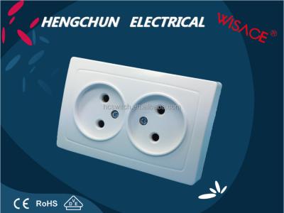 China 2017 Double 2 pin wall socket safe bew withour type grounded for sale