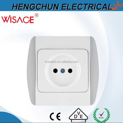 China New Safe Small 2 Pin Wall Outlet 1 Way for sale