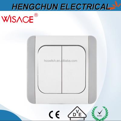 China 2015 New Safe Two Gang 240v Electrical Wall Switch And Socket for sale