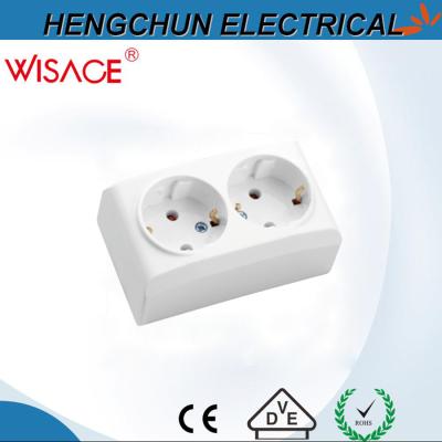 China German Residential / General Purpose 2 Gang Home Socket for sale