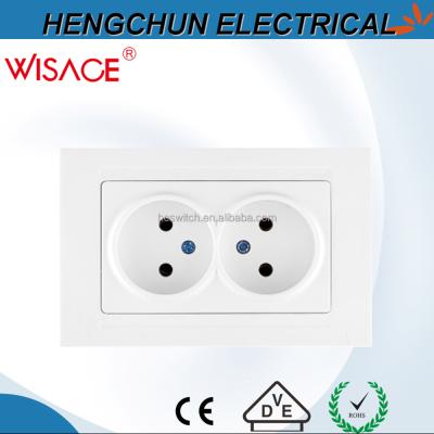 China Safe double wall switch outlet without grounded for sale