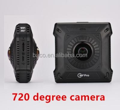 China Full Vision 4K 720 Degree Panoramic Sports Action Camera VR Camera 4K Ultra 360 Degree Camera 4k > 3