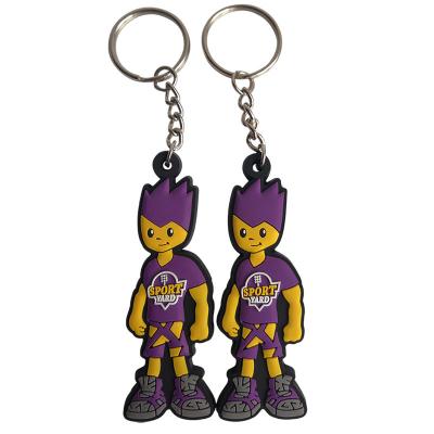 China Hotsale Small Gift Sports Wholesale Cheap Price Character PVC Keychain Tournament Silicone Rubber Keychain for sale