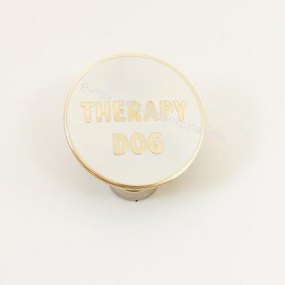 China All World Promotional Custom Dog Hard Enamel Gold Lapel Brass Pin for sale