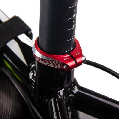 China Aluminum 30.9mm / 31.6mm Seat Tube Clip Lockable Clamp Bicycle Seatpost Clamps For Mountain Bike for sale