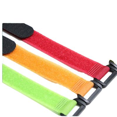 China Sustainable custom size and color releasable nylon hook and loop cable ties for sale