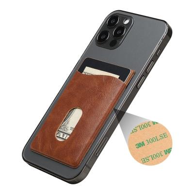 China Fashion Card Holders 3m Sticker Custom Phone Back Cell Phone Card Holder for sale