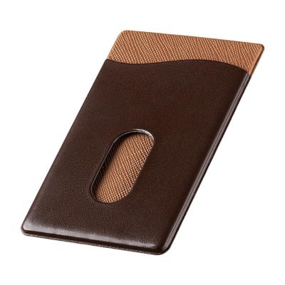 China Fashion Eco-Friendly PU Mobile Phone Accessories Wallet Card Holder Mobile Phone Leather Card Holder for sale