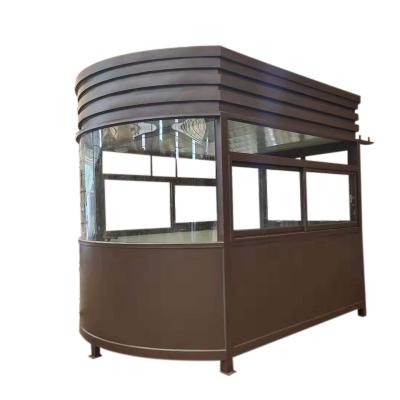 China Retro Minimalist Metal Security Guard Booth For Park Street School Scenic Factory for sale