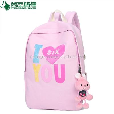 China Waterproof Suppliers Work Lovely Pink Girls Backpacks For School Sports College for sale