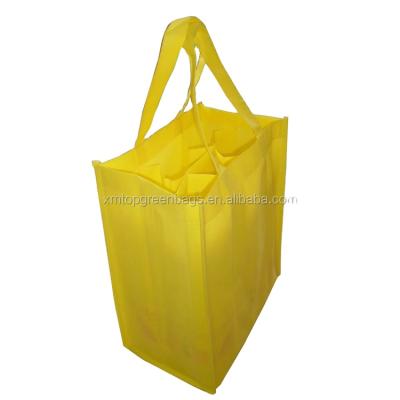 China China Wholesale 6 Separate Promotion Bottle Dividers Carry Non Woven Wine Tote Bag for sale