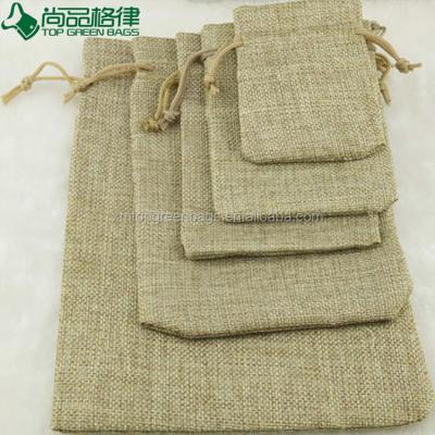 China Wholesale Natural Hemp Drawstring Bags Burlap Gift Drawstring Pouch Jute Bags Separate Dividers With String for sale