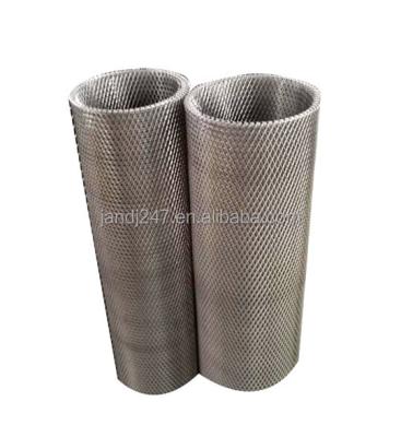 China Eco Friendly Roll PVC Coating Expanded Metal Small Beige Wire Mesh Small Holes Expanded Mesh Metal for sale