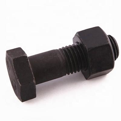 China Good quality steel 4.8 black hex 6.8 8.8 bolt and nut for factory price for sale