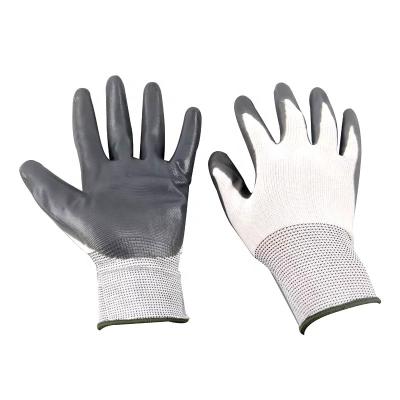 China Comfortable Rubber Nitrile Coated Dipped Latex Gloves Industrial Heavy Duty Rubber Gloves for sale