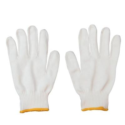 China Factory Price Comfortable Cotton Construction Gloves 7 Gauge 13 Gauge 10 Natural White Cotton Knitted Gloves for sale