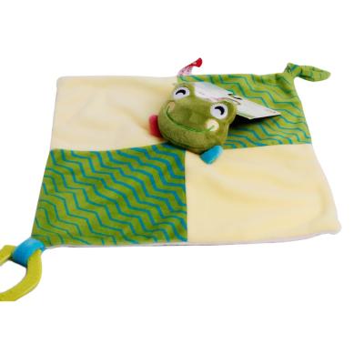 China Luxury Soft Animal Theme Frog Plush Baby Blanket Towel Baby Comforter Soft Toy Infant Soothing Towel Animal for sale