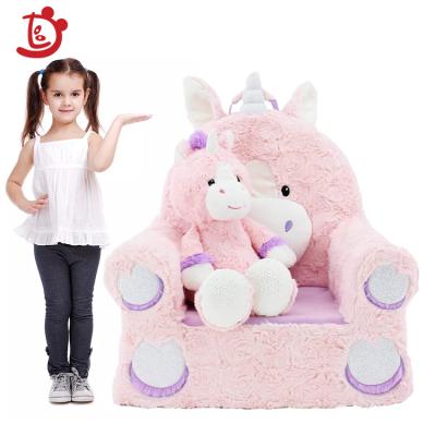 China Custom Plush Teddy Bear Soft Kids Animal Shape Seats Baby Sofa Chair Children Panda Unicorn Plush Sit Baby Sofa for sale