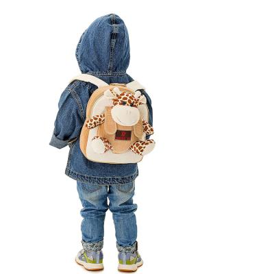 China Other Mochila bolsa de la escuela Christmas Gift Toys 2-4 Years Old Plush Giraffe 3D Cartoon Animal Backpacks for sale