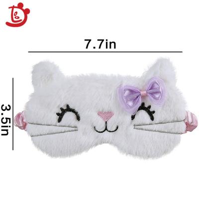 China Breathable Shade Cat Eye Mask For Sleeping Cartoon Men Women Kids Cat Eye Mask Sleep Mask Moon Dark Cute Plush Sailor Circles for sale