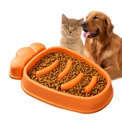 China Interactive Dog Automatic Bowl Anti-Eating Slow Feeder Swell Stop Pet Bowl For Fast Eaters for sale