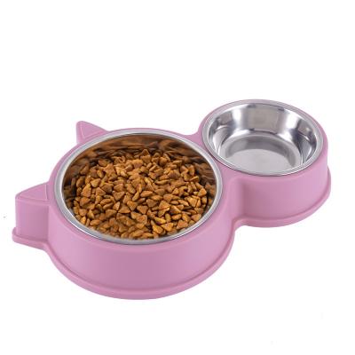 China Automatic Premium Stainless Steel Water And Food Raised Bowls Set For Small Medium Dogs Cats for sale