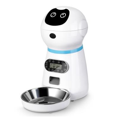 China 3.5L Automatic Dry Dog Food Dispenser Automatic Feeder For Cats With Locking Lid Bag Desiccant Memory Function for sale