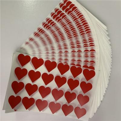 China Waterproof Custom Red Heart Stickers Valentine's Day Opening Scrapbooking Adhesive Label 40mm for sale