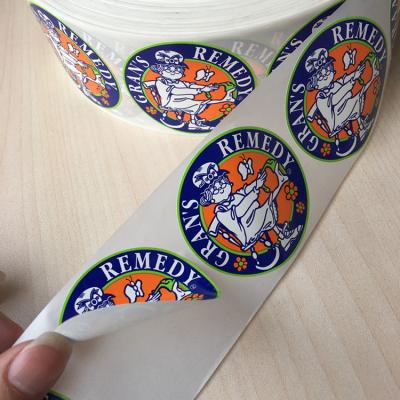 China Waterproof Accept Custom Adhesive Sticker Circular Sticker Roll for sale