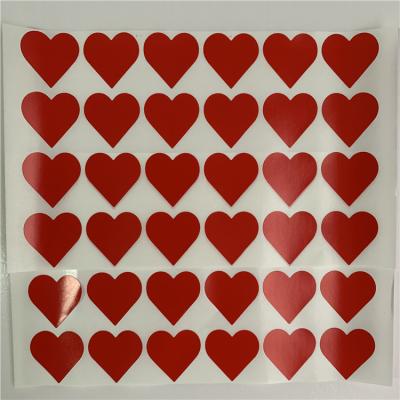 China Good Waterproof China Supplier Factory Accept Customized Kiss Cut Heart Shape Sticker Adhesive Label for sale