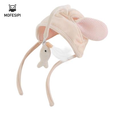 China Pluggable Cat Teaser Stick Head Teasing Cat Toys Long Rod Bite ResistantCat Hats Sustainable Durable Animal Toys Animal Hats for sale