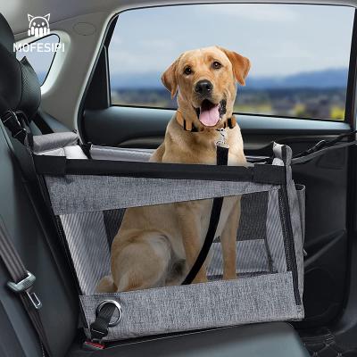 China Dog Viable Basket Half Protective Pet Car Seat Back Hammock With Hooks Breathable Mesh Folding Kennel for sale