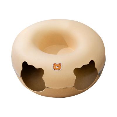 China Mechanical Comfortable Compound Tunnel Bed Double-Layer Wash Donut Hole Pet Tunnel Bed Detachable Tunnel Bed for sale