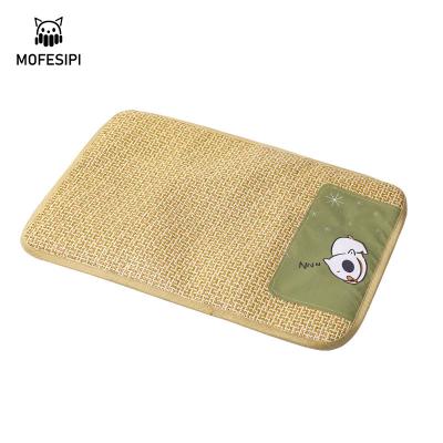 China Cat Rattan Mat Woven Pet Moisture-Proof Mat of Waterproof Small and Medium Dog Bed Best-Selling for sale