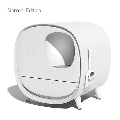 China Factory Price Plastic Cat Litter Box Automatic Smart Cat Liter Extra Large Cat Toilet Automatic Remove Smell for sale