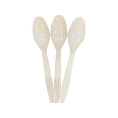 China Viable Surface Beige Smooth Biodegradable Spoon Non-Toxic Biodegradable Materials Administer Materials Biodegradable Spoon Spoon for sale