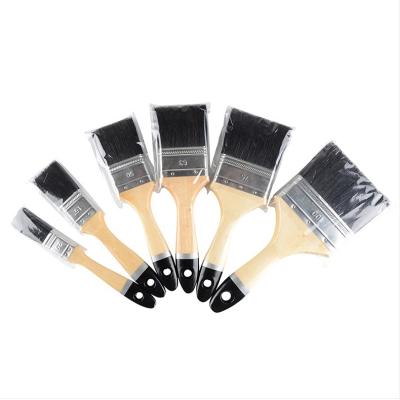 China Black cleaning tail brush and sturdy wooden paint handle for worker painting for sale