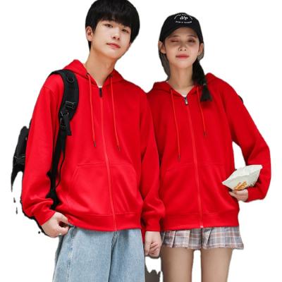 China 2021 Anti-wrinkle TWC wholesale price customization cotton logo unisex clothing men zip up hoodies for sale