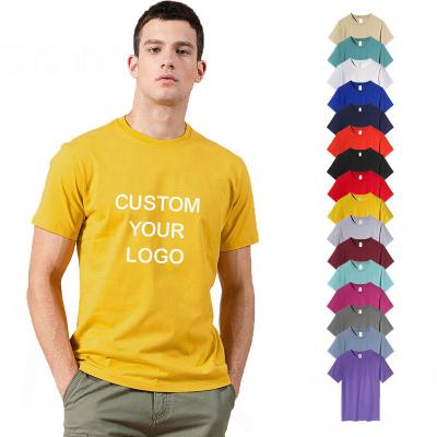 China Custom Compressed Logo Men's Summer Printing Custom T-shirt White Cotton Tees Chinese Packing 100% Printing T-shirt for sale