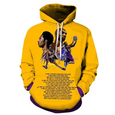 China Anti-pilling Logo Pullover Sublimation Full Custom Wholesale 3d Printing Men's Bryant Men's Hoodies for sale