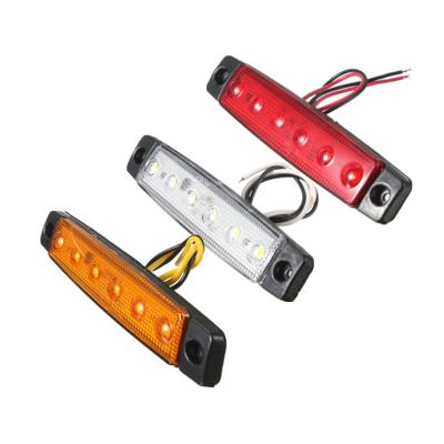 China Plastic and Metal HST-20133 12V/24V 6 LED Side Beacon Light for Trailer Truck BUS Boat RV Indicator Lamp Signal Lamp Emark Certificate for sale