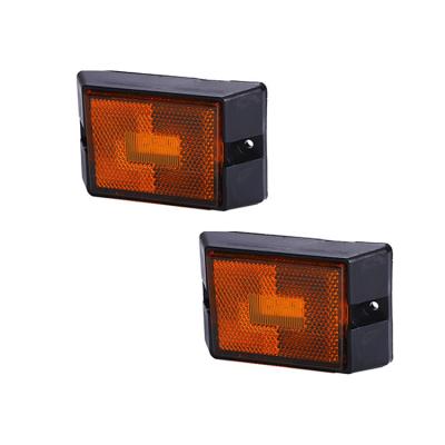 China HST-20118 12V/24V Amber Reflex 3 DOT Waterproof Led Diodes LED Side Beacon with Reflector Trailers Camper RV Clearance Light for sale